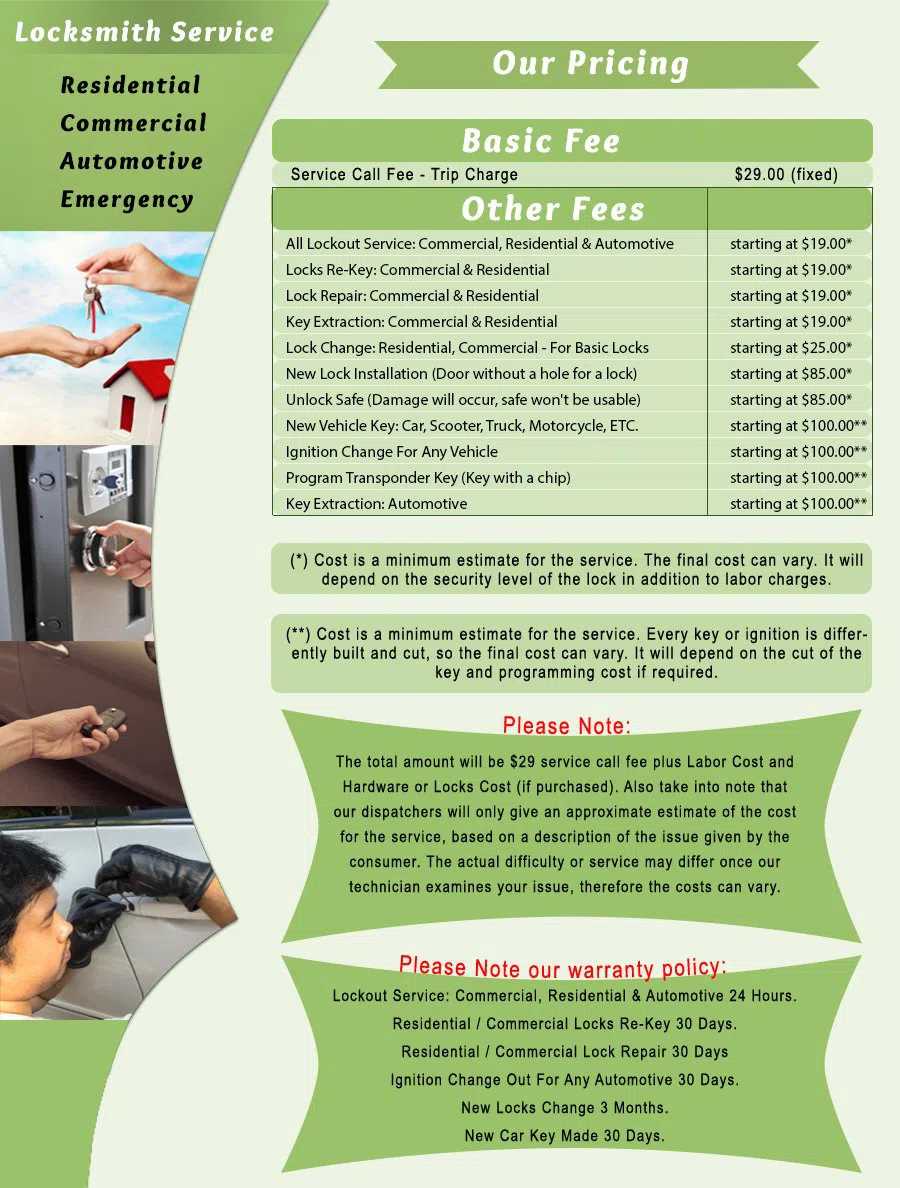 Allison Park PA Locksmith Store Allison Park, PA 412-532-1869 - price-list-c-22